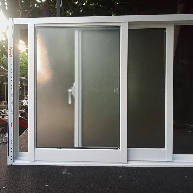 KUSEN JENDELA ALUMINIUM SLIDING LXT 80X60 1 SET LENGKAP ORIGINAL DAN TERPERCAYA