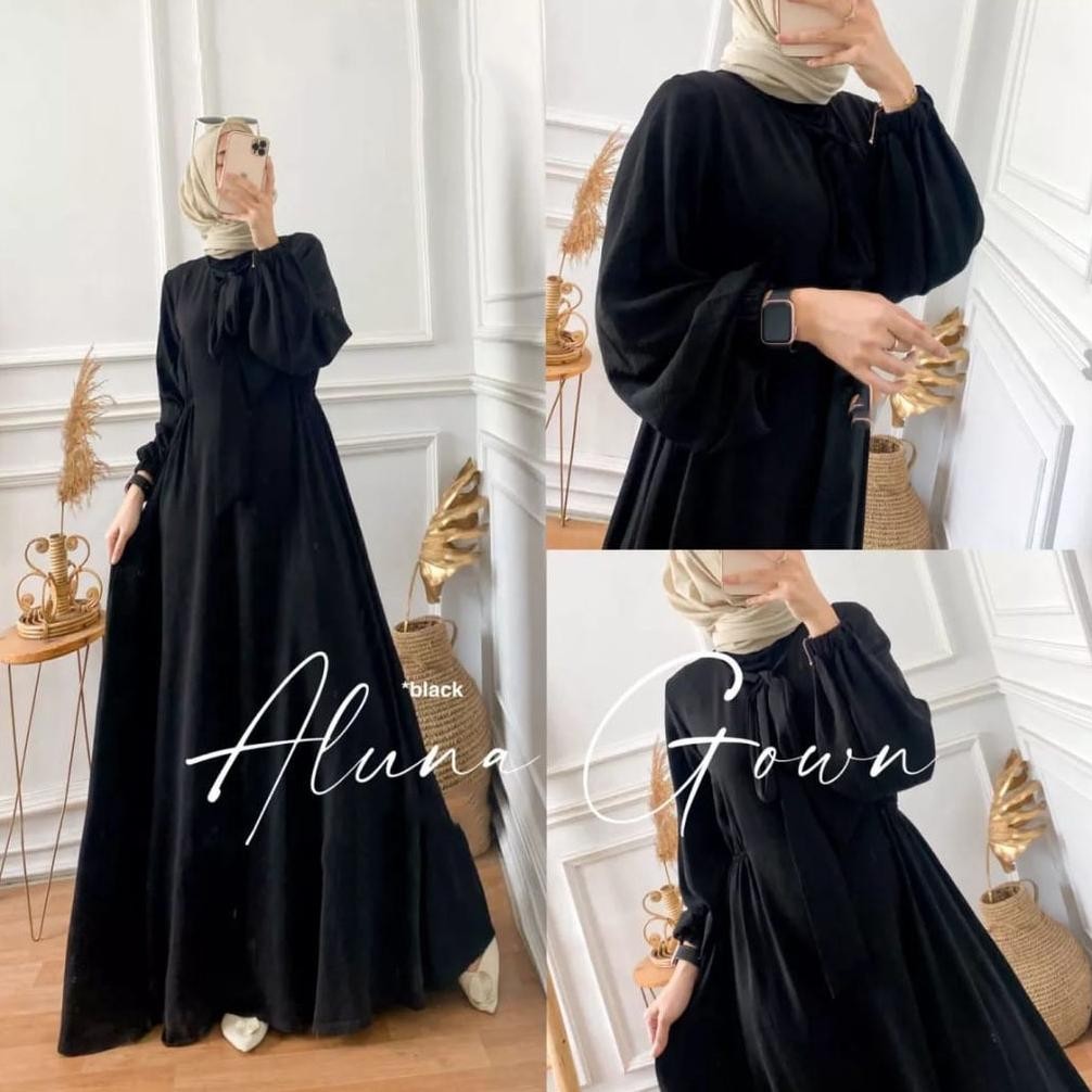 Hugogrosir - Gamis Aluna Gown Dress Wanita Baru