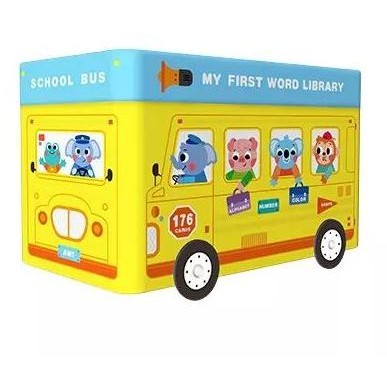 Saalin My First Word Library School Bus mainan edukasi anak Flash Card