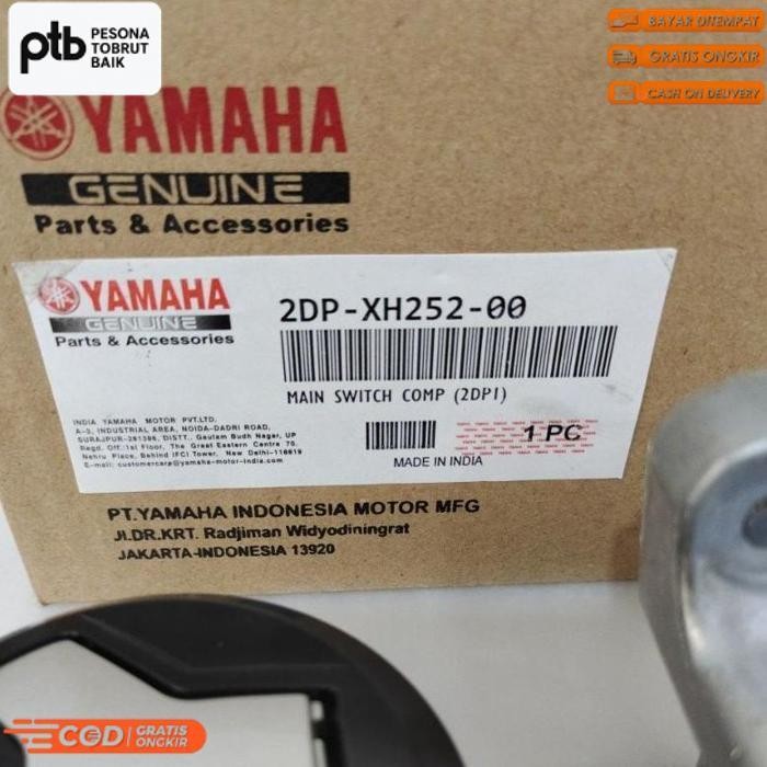 Premium Cod Kunci Kontak + Tutup Tangki Key Set Yamaha Nmax N Max Lama Old 2015 - 2017 Original Indi