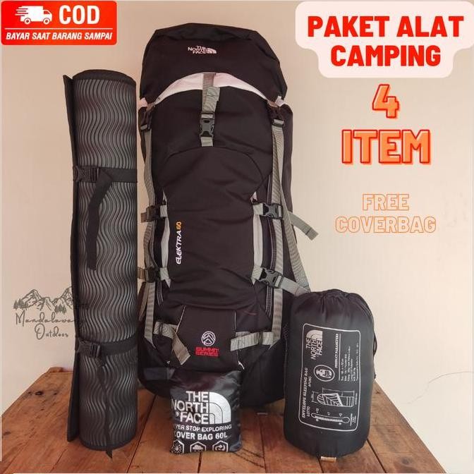 PAKET LENGKAP CAMPING TAS CARRIER RANSEL GUNUNG 60 LITER TERMURAH