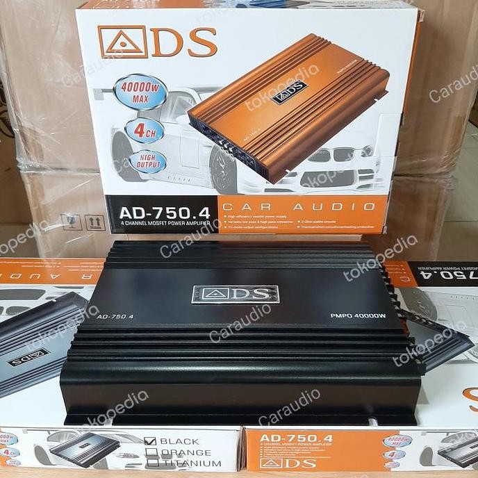 PROMO DISKON - Power ADS A-740.4 Amplifier Audio Mobil ADS 4 Chanel