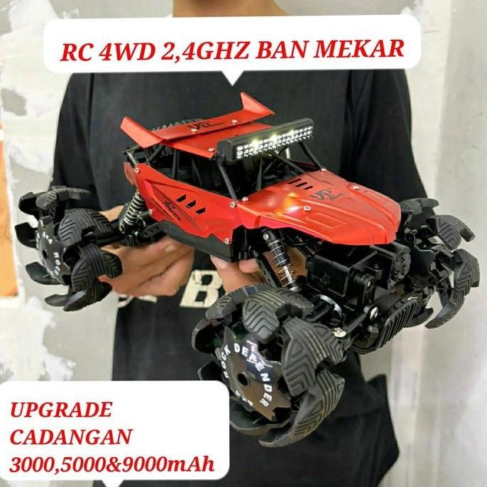 Mobil RC ANTI AIR Remote Control 4WD 2,4Ghz Ban Mekar RC Offroad UPGRADE BATERE CADANGAN