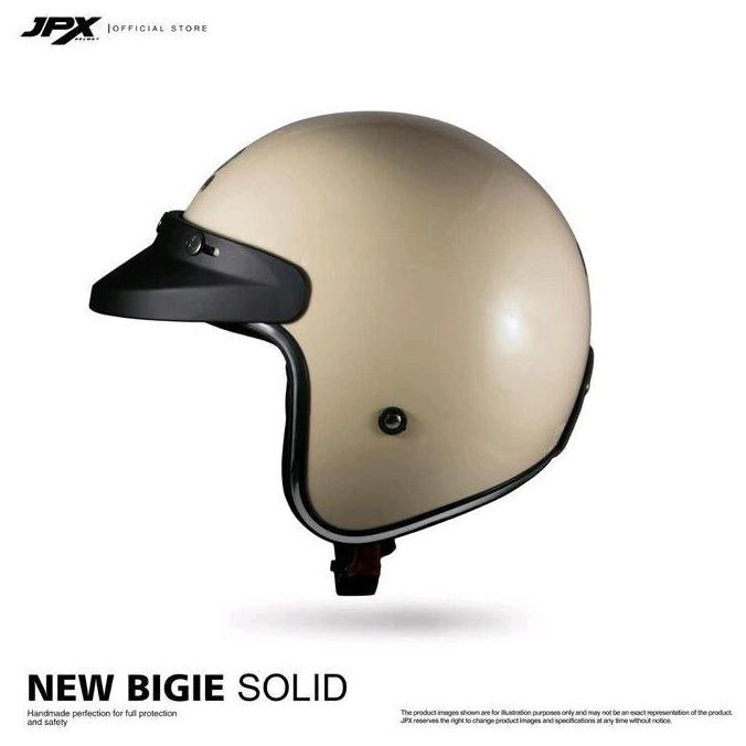 BEBAS ONGKIR - Helm JPX Classic - New Bigie Solid - Cream Scoopy