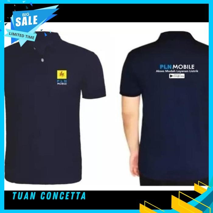 KAOS POLO SHIRT TSHIRT BAJU KERAH DISTRO PLN MOBILE POLOS CUSTOM INDONESIA PRIA WANITA UNISEX KEREN 