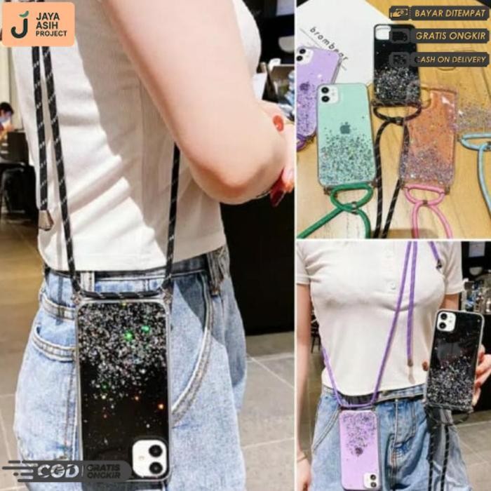 Premium Redmi Note 6/Note 8/8 Pro/Redmi Note 9/9 Pro/Mi10T/9 Case Tali Gantungan Nagita Gliter Lanya