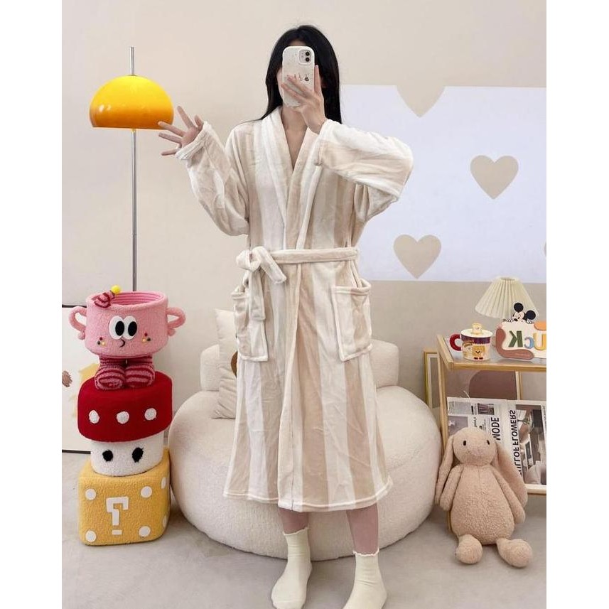 JC Set Kimono Bulu Handuk Import  / Kimono handuk wanita import TKP