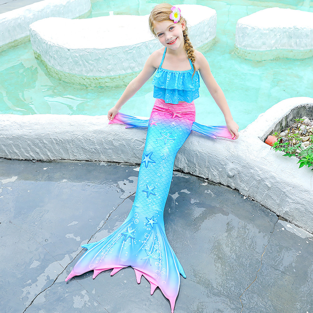 Mermaid Swimsuit Costume Swimsuit Bikini222Children's Mermaid Tail Swimsuit