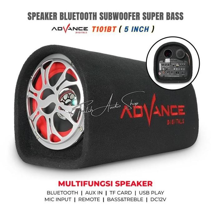 Speaker Bluetooth Aktif Portable Advance T-101Bt Subwoofer Karaoke Radio / Speaker Advance Karpet T1