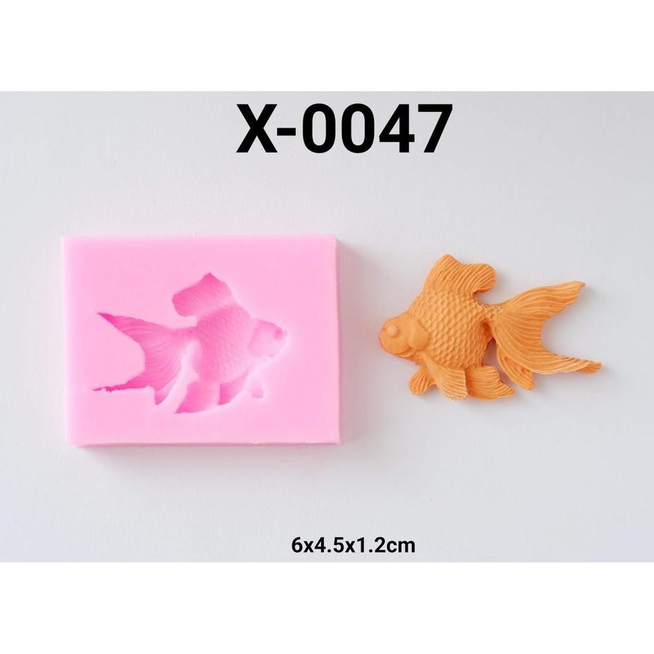 X0047 Cetakan Silikon Puding Coklat Fondant Ikan Mas Ikan Koki Yamama Baking