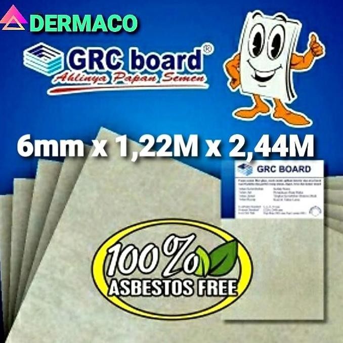 Terbaik Grc Board 6Mm / Grc Semen Board / Papan Semen Grc 6Mm / 1,22 X 2,44 M 100% Ori