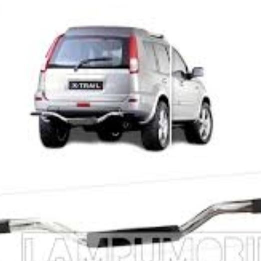 tanduk belakang rear guard Nissan X-Trail xtrail besi stainless