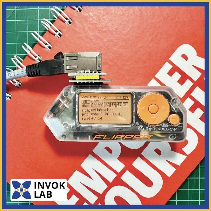 FLIPPER ZERO W5500 ETHERNET NETWORK MODULE BY INVOK LAB ORIGINAL DAN TERPERCAYA