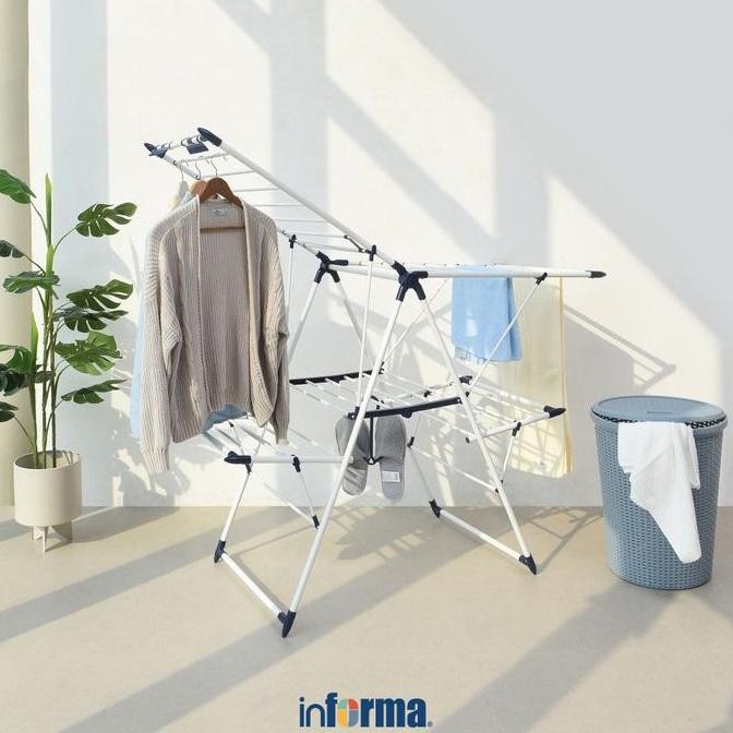 Informa Jemuran Baju Lipat - Biru