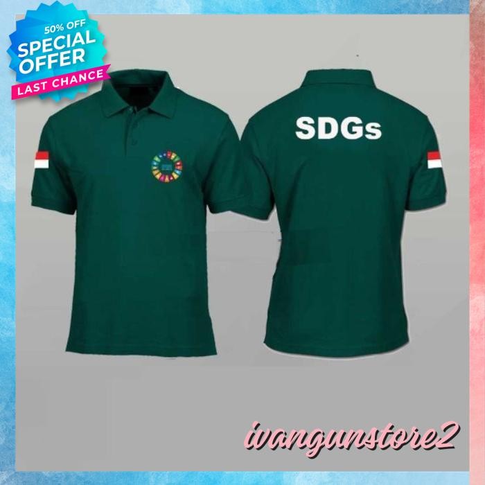 KUALITAS BERKELAS KAOS POLO SHIRT TSHIRT BAJU KERAH DISTRO KEMENTERIAN NAMA DESA SDGS POLOS CUSTOM I