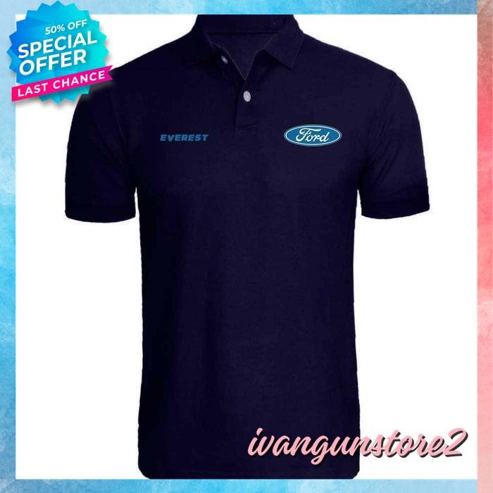 KAOS POLO SHIRT TSHIRT BAJU KERAH DISTRO FORD EVEREST POLOS CUSTOM INDONESIA PRIA WANITA UNISEX KERE