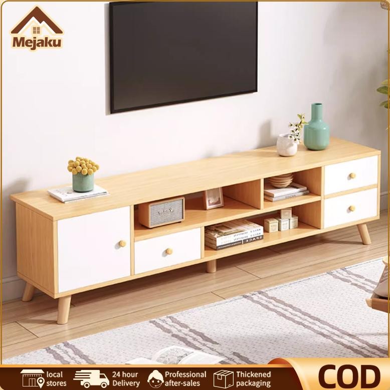 Cod 120/140cm Meja TV Kayu Rak Tv Minimalis Bufet Tv Minimalis Kayu Modern Murah Tv Rak