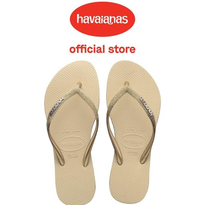 Havaianas 0154 Slim Sparkle Metallic - Sand - Sandal Wanita
