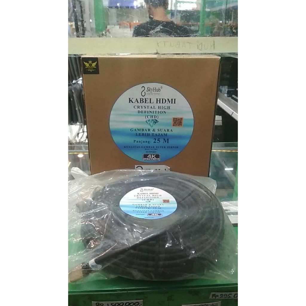 KABEL HDMI HITAM 4K SKYHUB 25Meter Kabel HDMI Support 4K Ultra HD