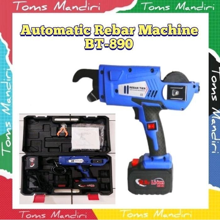TERLARIS Mesin Pengikat Besi Otomatis Rebar Tier BT890 12.8V Li-Ion Alat Ikat Beton Cepat & Praktis