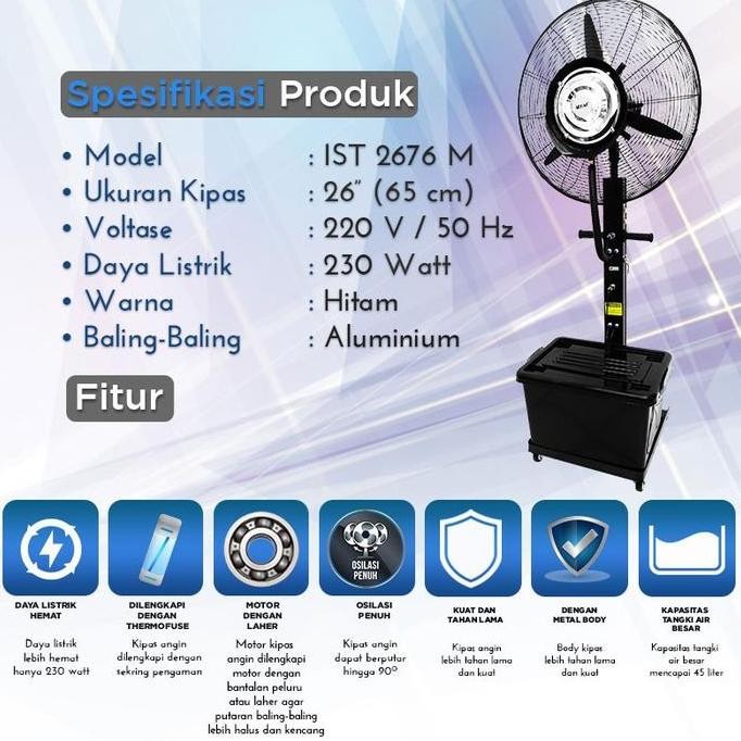 Sekai Misty Fan 26 Inch Ist 2676 - Kipas Embun Murah Berkualitas