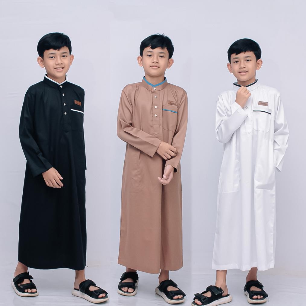 Jubah Anak Laki Laki Premium Bahan Kain Katun Toyobo Usia 2 - 11 Tahun
