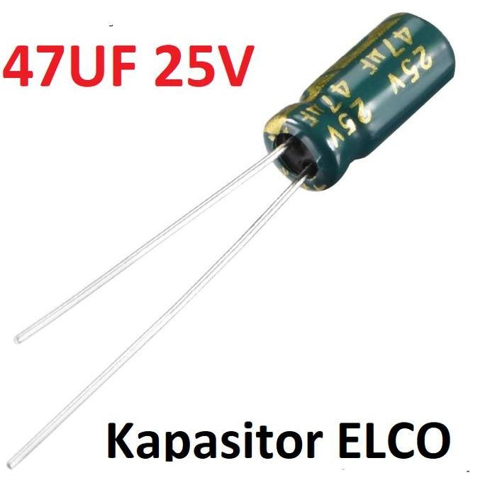 siap kirim] Kapasitor Capacitor ELCO Polar 47uf 25v 47uf 25 V 47 mikro 25 volt