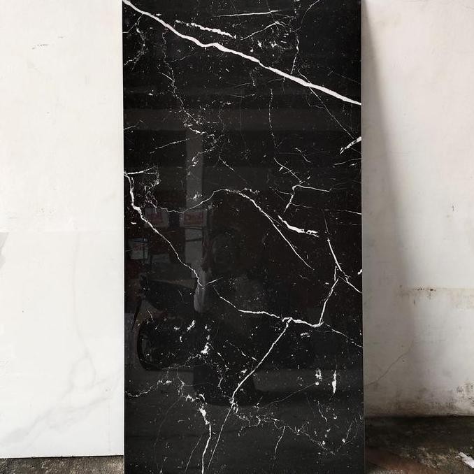 Terbaik Granit 60X120 Hitam Marmer Salur Putih / Granit 60X120 Hitam Premium 100% Ori