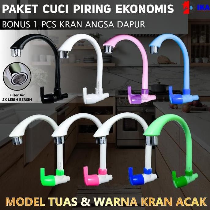 PAKET TERMURAH Bak cuci piring Kitchen sink stainless steel 50x40cm Bonus Kran Angsa Cuci Piring / B