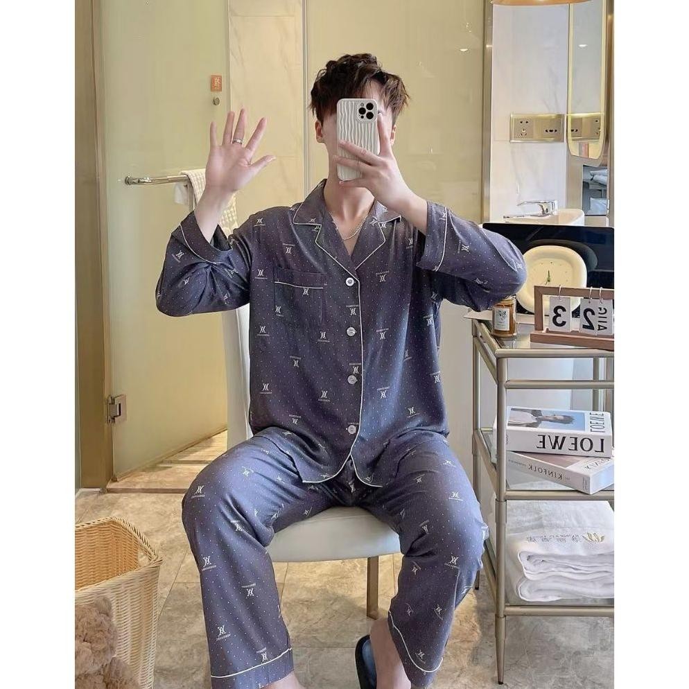 Baju Tidur Piyama Cowok/Pria Pp Bahan Kain Katun Rayon