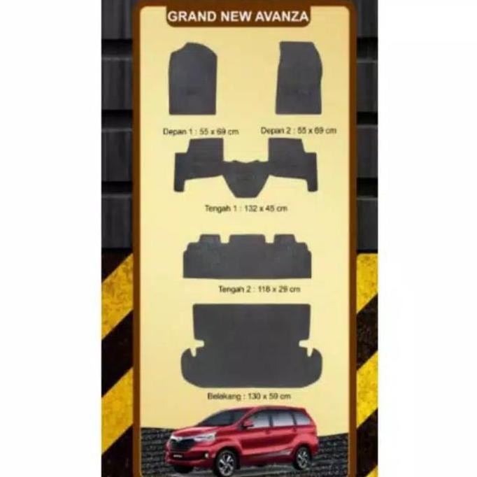 Karpet Karet Alas Lantai Mobil Grand New Avanza 2015 - 2018 Full Set