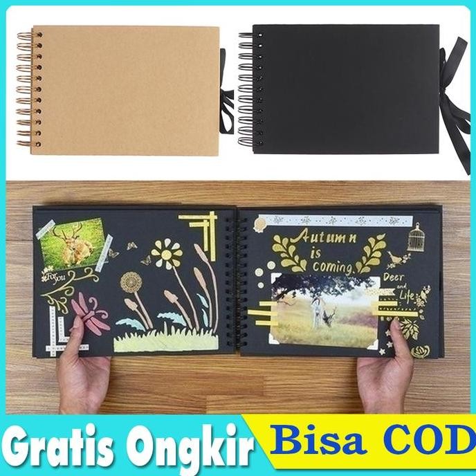 Scrapbook Album Foto Notebook Vintage Buku Catatan Story Book A4 / A5 WAR