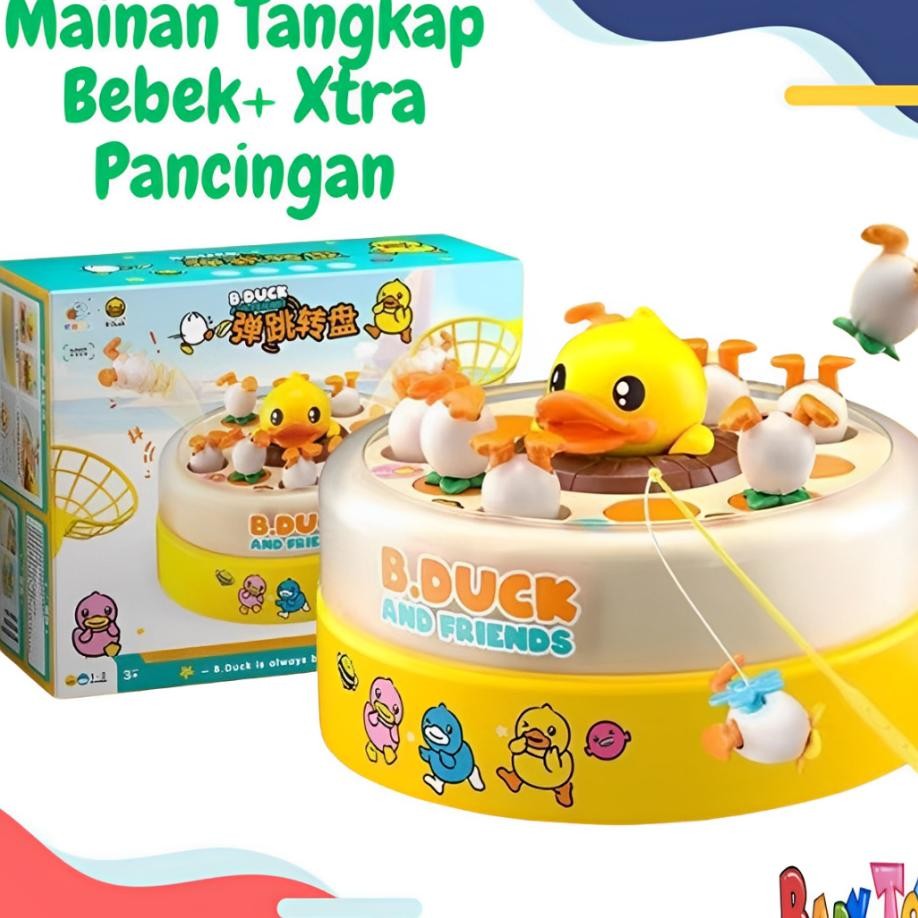 Babytoys Mainan Tangkap Bebek Loncat Dan Pancingan Anak 2 In 1 Edukasi Pancing Bebek Mancing Ikan
