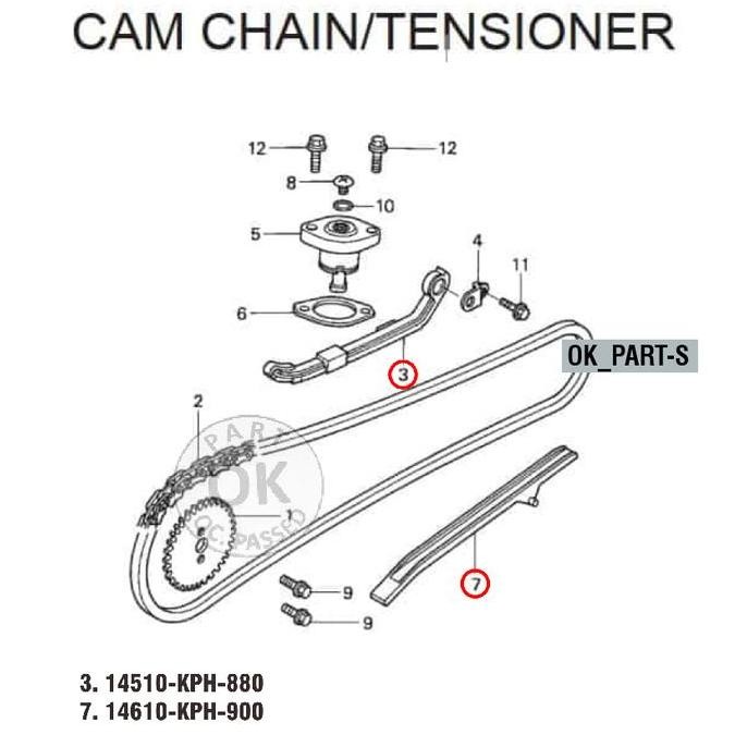 Karet Lidah Lifter Tensioner Supra X 125 Karisma Original Ahm Thailand