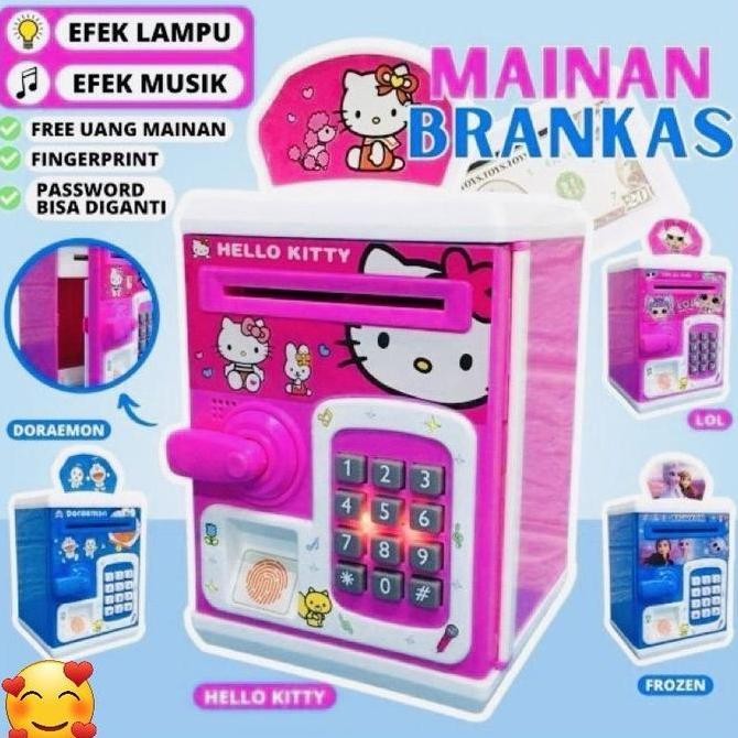 Mainan Anak Mesin Atm Celengan Menabung Bisa Pakai Password Dan Fingerprint Sidik Jari
