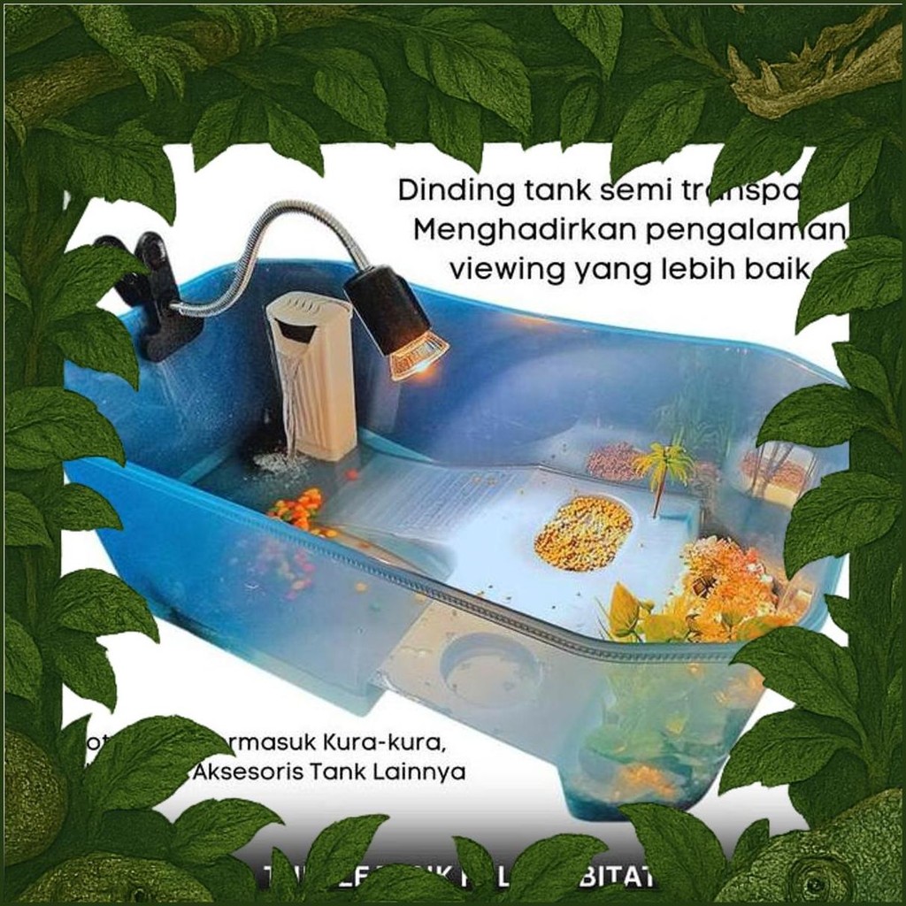 Tank Kura Kura Air L & Xl Tempat Bak Ember Turtle Aquarium Akuarium Besar Kandang Kura2 Brazil