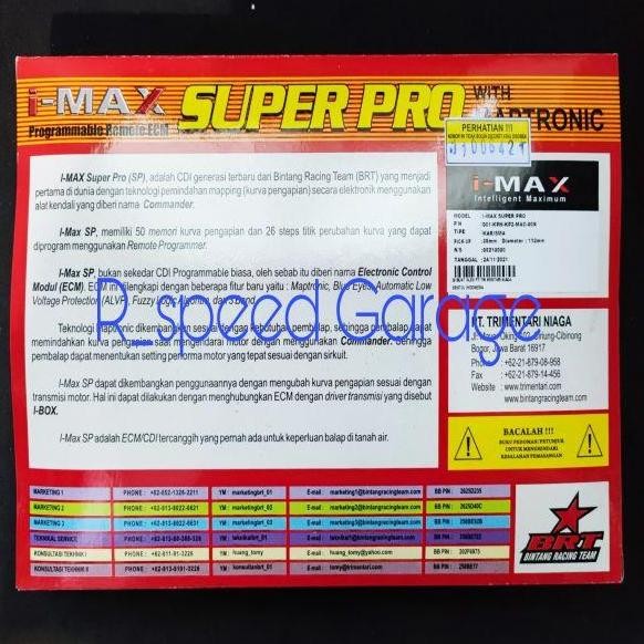 CDI BRT IMAX SUPER PRO 26 STEP KARISMA & SUPRA X 125 KPH