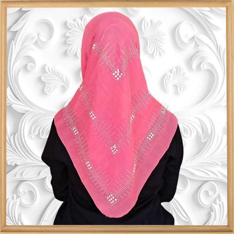 Promo kerudung hijab segi empat Bella polos payet swarozski mutiara tabur mute seri 3 - Termurah Ter
