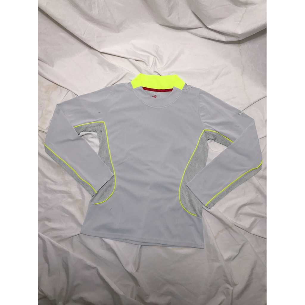 Nego Boskuu > Puma Longsleeve Baselayer Ori - Light Grey (Outfit/Pakaian)|Preloved/2nd/Second/Bekas|