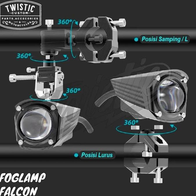 Lampu Tembak Laser Foglamp Strobo Hazzard Led Falcon Motor 2 Warna