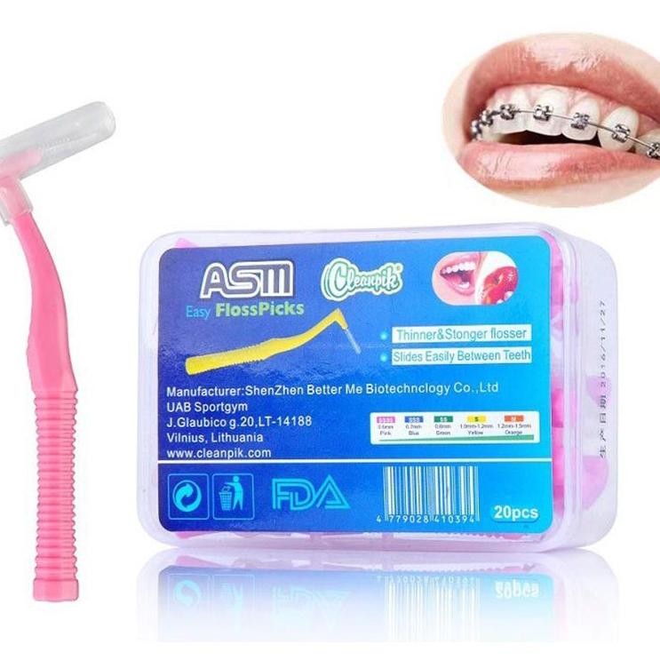 Asm Interdental Brush Orthodontics Pembersih Gi 20 Pcs 0.6Mm T06