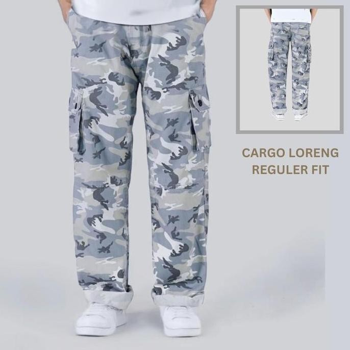 Carpenter Pants Original Celana Cargo Loreng Panjang Pria Gombrong Reguler Fit PDL Gunung Outdoor PL