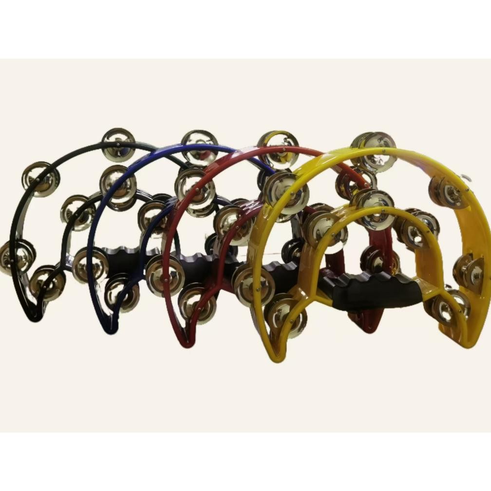ALAT MUSIK TAMBOURINE HADROH ECREK MODEL SABIT BULAN 1 PCS