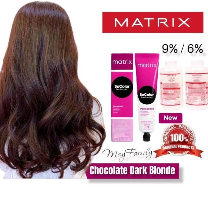 Matrix Socolor 6.5 + oxydant ( campuran ) cat rambut pikok color