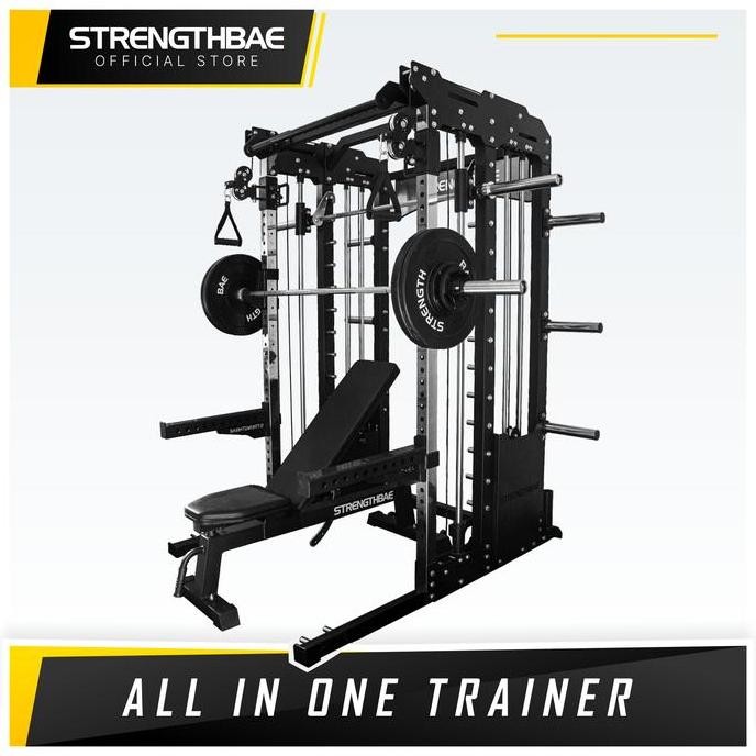 Home Gym STRENGTHBAE Power Rack Squat Smith Cable Machine Bench Press