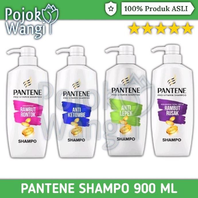 Shampo Pantene 900 ML - Pilihan Varian untuk Rambut Rontok, Anti Ketombe, Lepek & Rusak - Original 1