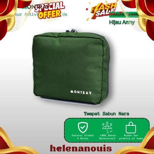 MONTRAV - Tas Tempat Sabun - Tas Alat Mandi Traveling - Nara PREMIUM