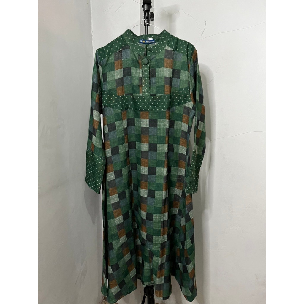 prelov TUNIK KOTAK KOTAK HIJAU