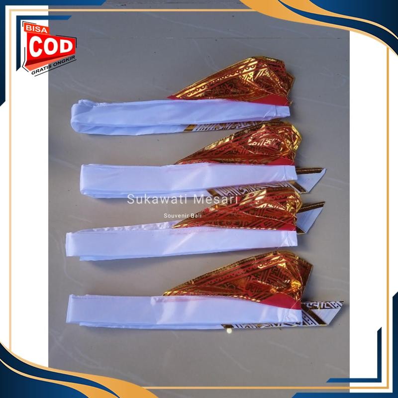 - Promo Terbaru - Udeng Ikat Lembaran Merah Putih HUT RI Kemerdekaan Karnaval Souvenir Bali Unik Vir