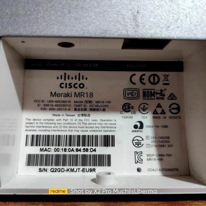 Cisco Meraki Mr18 Cloud Management Limited